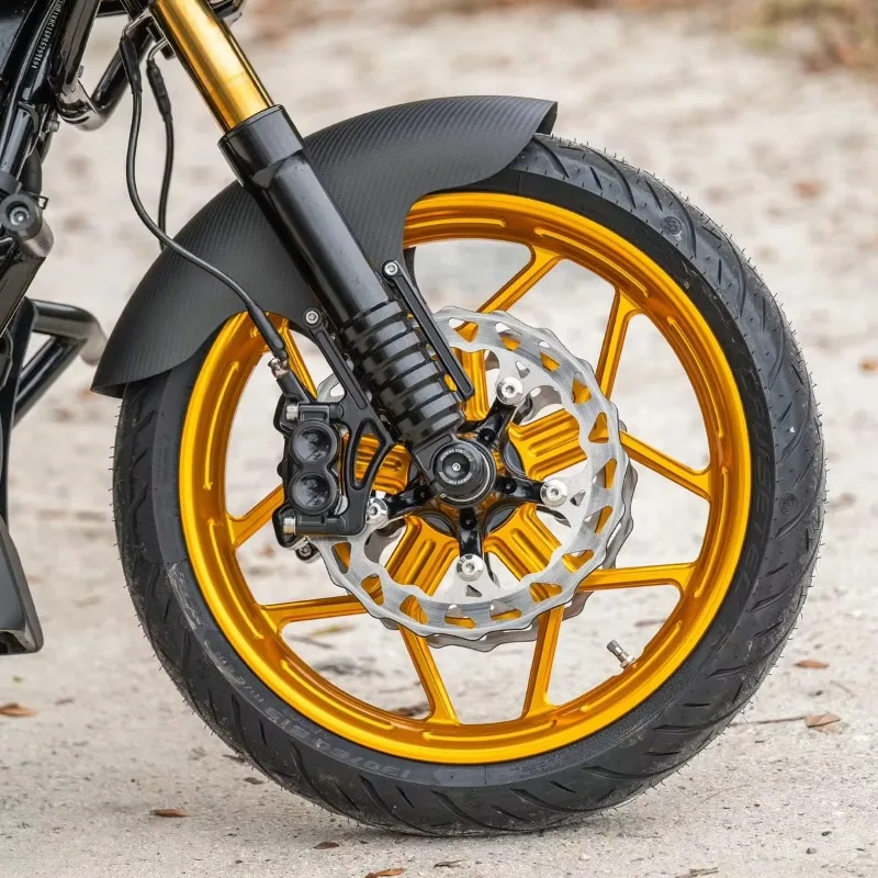 For  08-later FLSTF FLSTFB FLSTFBS New Motorcycles Front & Rear Aluminum Alloy Wheel Hub Accessories Compatible with Steel