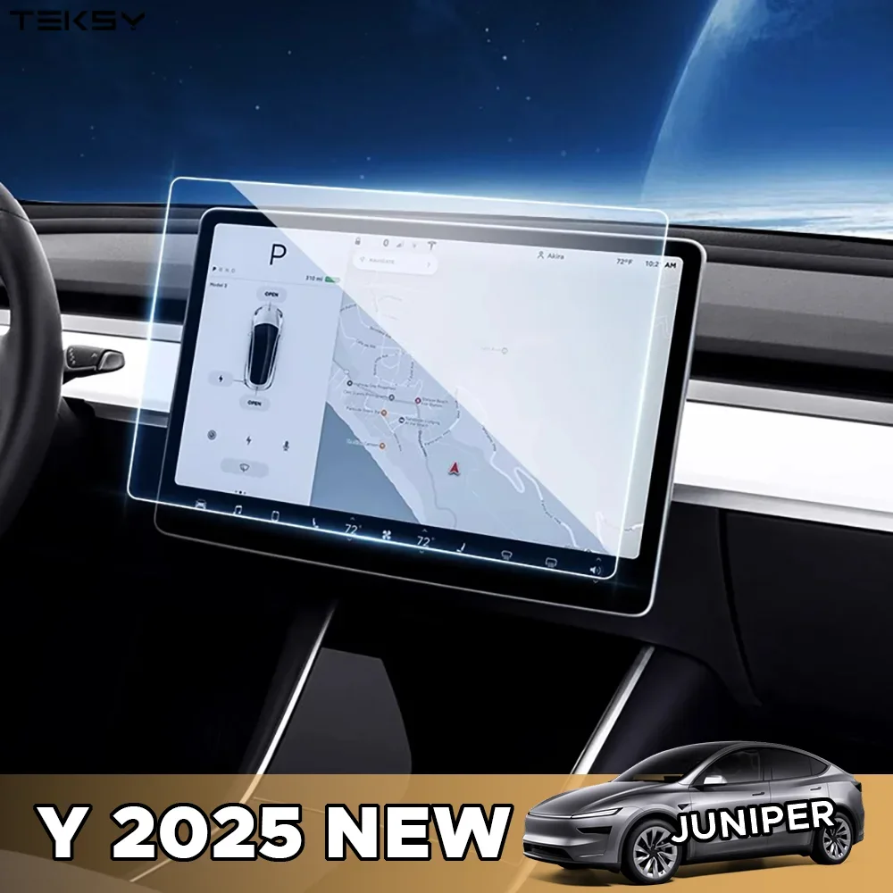 

Защитная пленка из закаленного стекла HD для новой модели Tesla Y Launch Juniper, аксессуары 2025, пленка для центрального дисплея, антибликовая