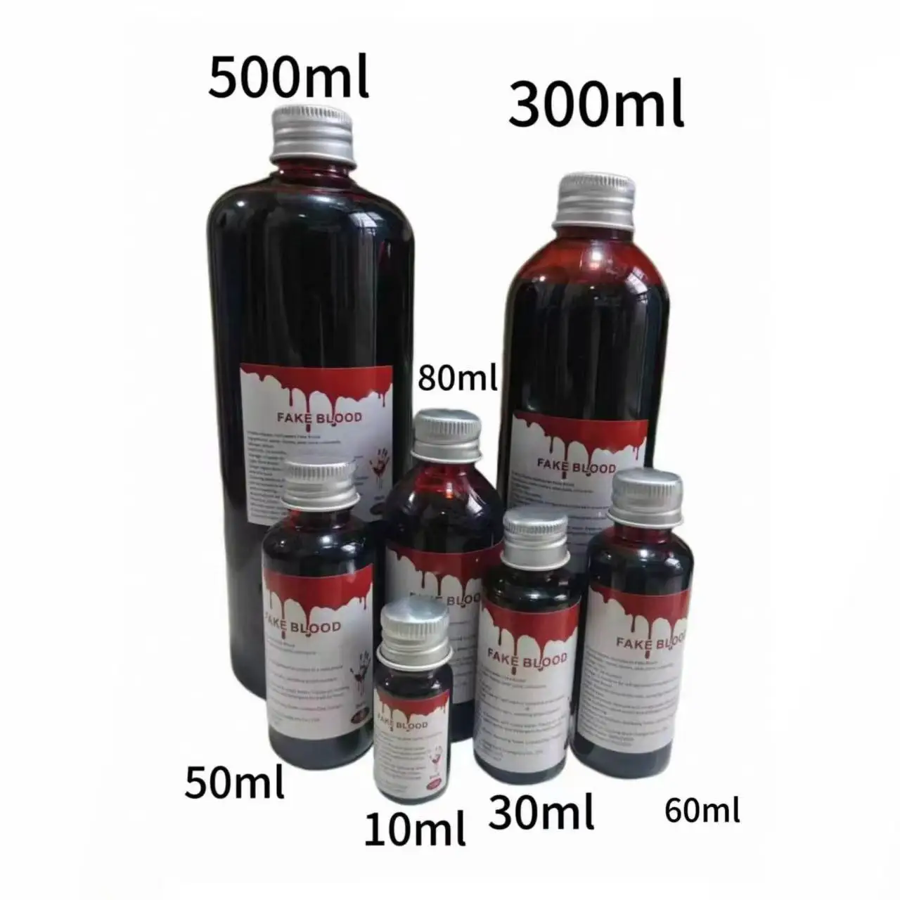 Halloween fake blood, costume props, party performance and cosplay props, vampire and zombie holiday props, for decorating clothing, photo decoration props (random colors)