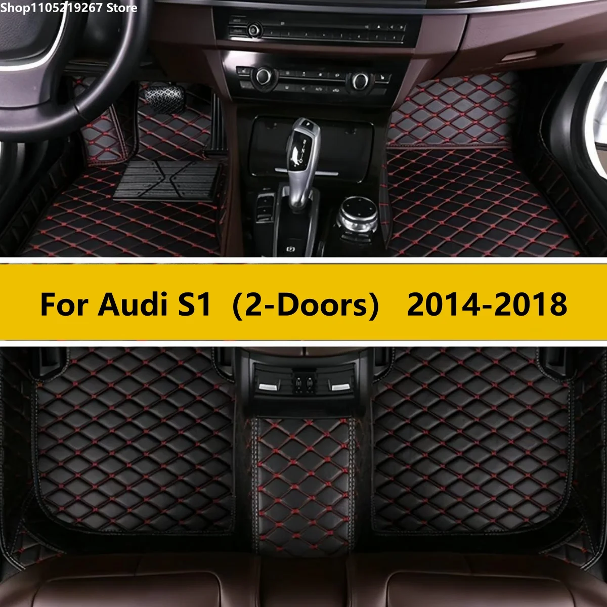 

Car Floor Mats Fit For Audi S1（2-Doors）2014 2015 2016 2017 2018 Auto Accessories Leather Waterproof Anti Slip Foot Carpet