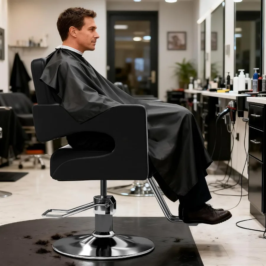 Salon Chair for Hair Stylist, Barber Chair with Heavy Duty Hydraulic Pump, Stylist Chair for Barbershop 360 Degrees Rolling Swi