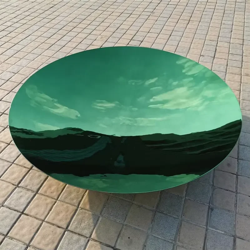 150cm Golden Multi Sizes Mirror Metal Statue Modern Art Wall Decoration Round Sky Mirrors Stainless Steel Sculpture