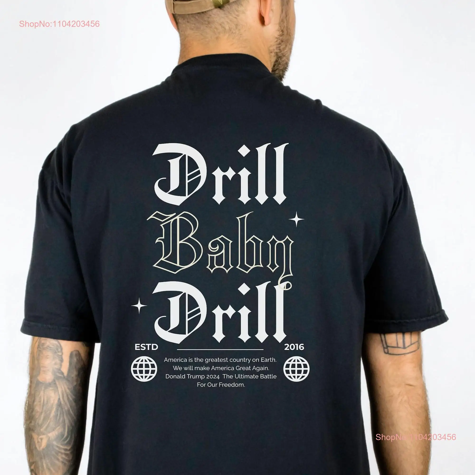 Drill Baby Trump 2024 Comfort Colors MAGA Apparel Ultra Lets Go Brandon Free FJB T Shirt  long or short sleeves