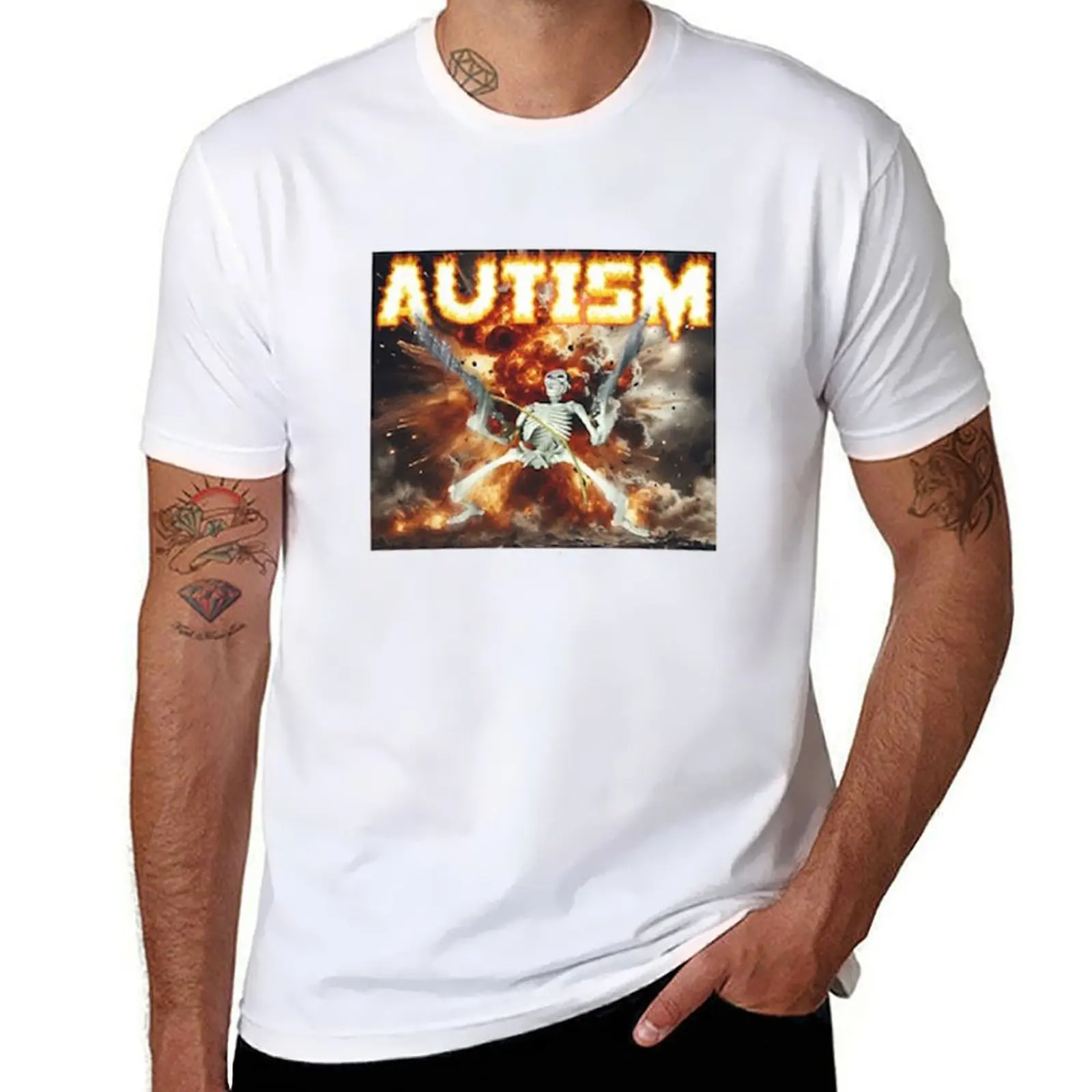 

Autism Edgy Skeleton T-Shirt Blouse croswit shirt man graphic tee shirt T-shirts man mens graphic t-shirts big and tall
