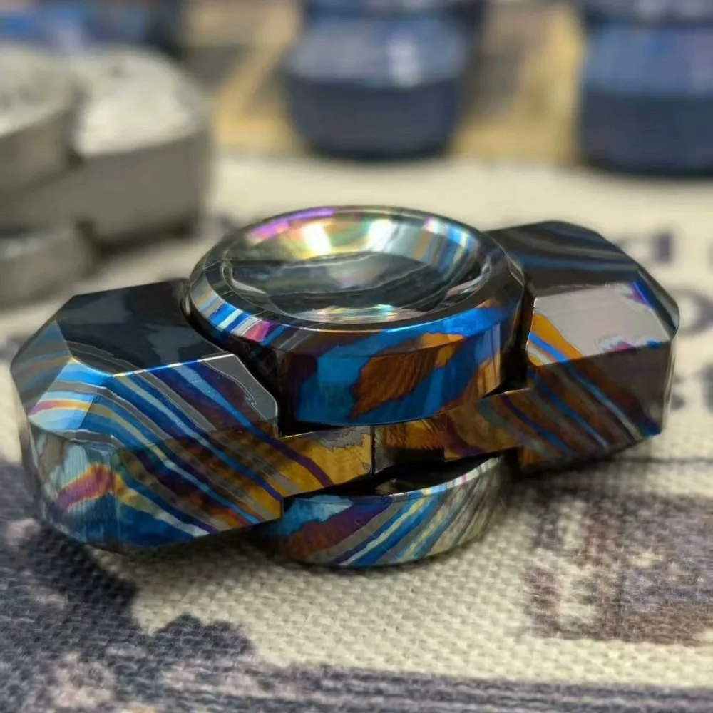NJT EDC Nebu2.0 Fidget Spinner Original Designs Gyro Anxiety Relief Gadgets Two-Bladed Fidget Spinner Fidget Toys