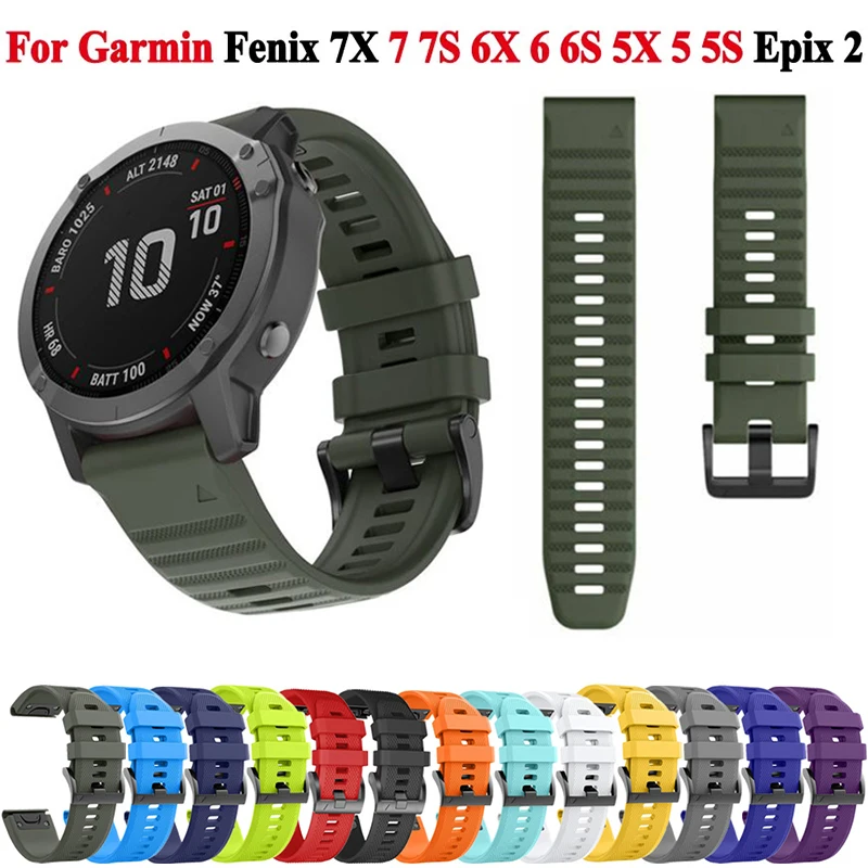 

Силиконовый ремешок для спорта на открытом воздухе для Garmin Fenix 7 7X 7S 6X 6S 5X 5S Pro, сменный ремешок для Forerunner 945 935 735, 20 мм 22 мм 26 мм