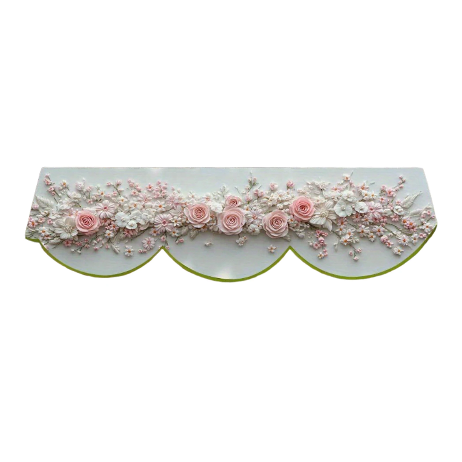 Floral Pattern Mantle Scarf Elegant Mantel Runner for Fireplace Table Christmas Holiday Party Home Decorations