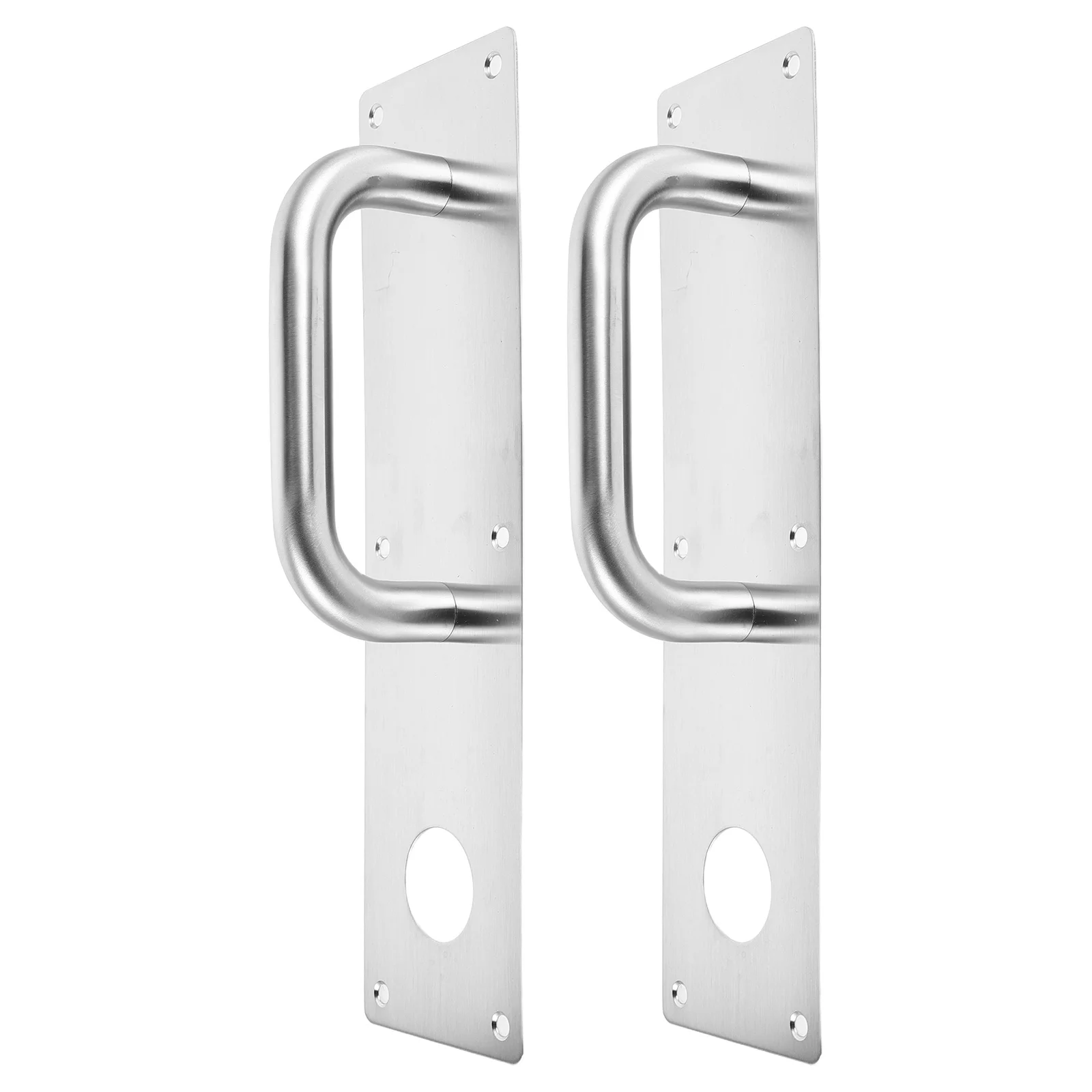 

2pcs Stainless Steel Door Pull Handle 30X8X6.5Cm Flush Mount Fire Resistant Black Sliding Gate Hardware For Closet Barn Office