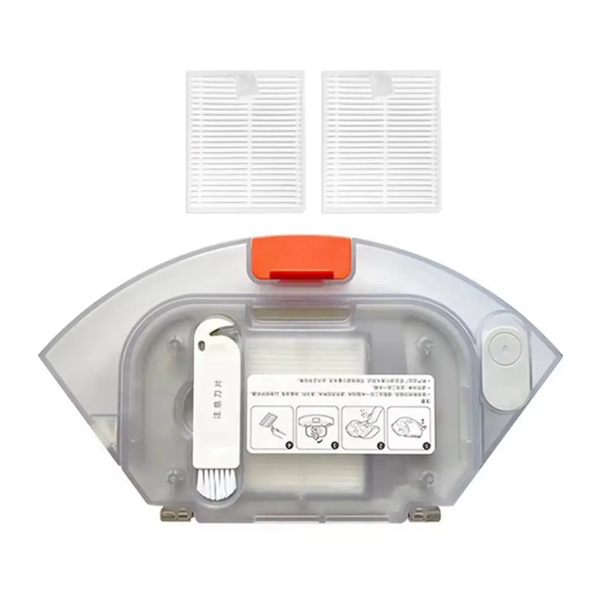 

2 в 1, резервуар для воды, пылесборник и фильтр для 3C, улучшенная версия E10 E12 B112, робот-пылесос, запасные части, мусорное ведро