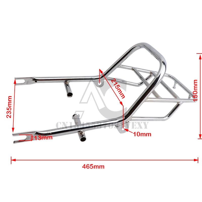 Used for DAX iron pipe rear frame armrest of Honda giraffe motorcycle Jincheng 70 refitted rear frame trunk refitted frame