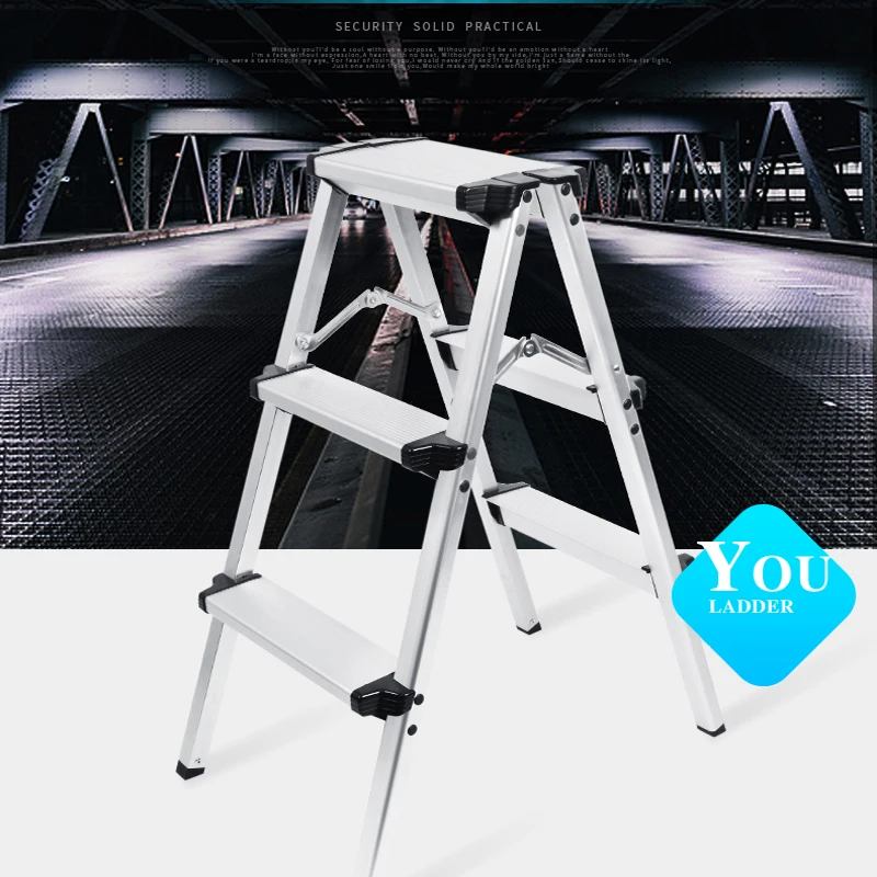 Selens Folding Portable Double-sided Photography Ladder Aluminum Alloy Three-story Home Herringbone Ladder Photo Studio Kits