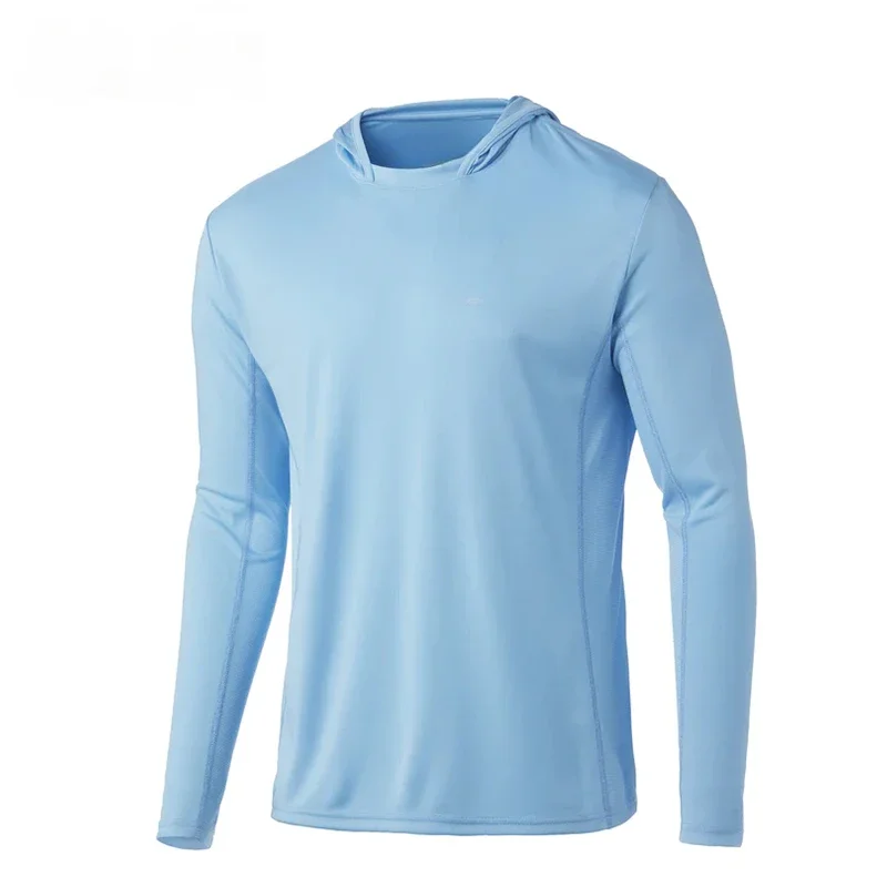 Fishing Shirt Solid Color Long Sleeve Uv Protection Man Outdoor Summer Moisture Wicking Jersey Fishing Apparel