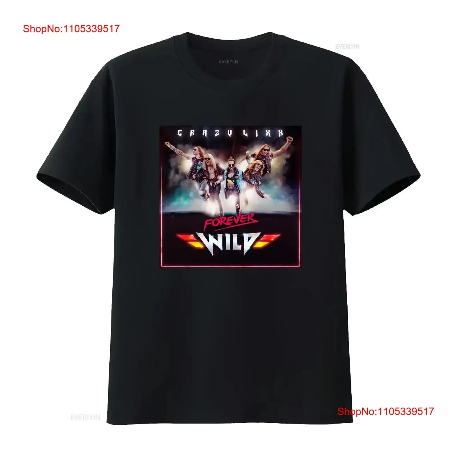 Camiseta de la mejor banda sueca de metal Crazy Lixx Forever Wild Glam, talla S 2XL, estilo vintage, lavada, elegante, informal, ropa de diseñador