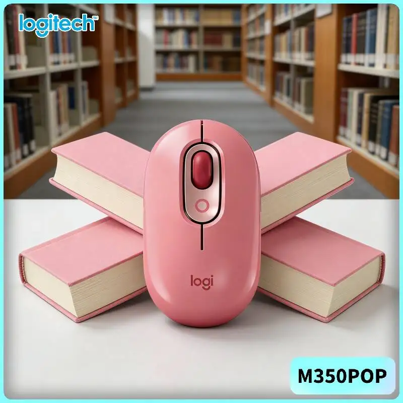 Quiet Click Logitech   POP Mouse Dual Connectivity 10m Range Ergonomic Shape for Editor Journalist News Work