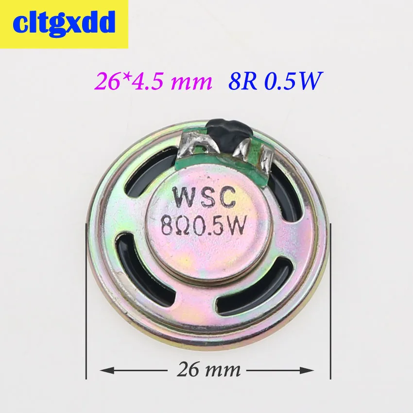 Cltgxdd-altavoz electrónico de audio circular, dispositivo ultrafino de 8 ohmios, diámetro 20, 23, 26, 28, 30, 32, 36, 40, 50 MM, 8R, 0,5 W/1W/2W, 2