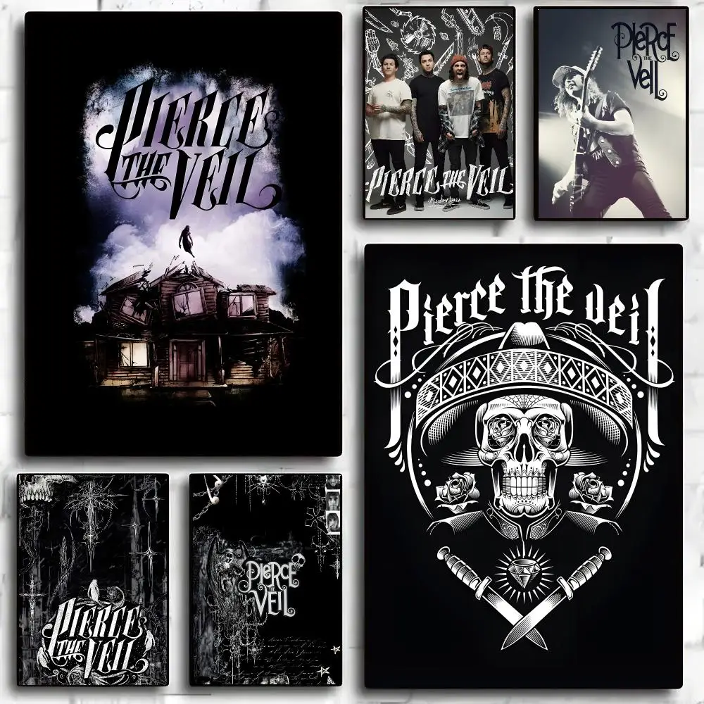 Band P-Pierce The Veil Poster Living Room Bedroom Party Bar Decor Moisture-proof Art Wall Painting