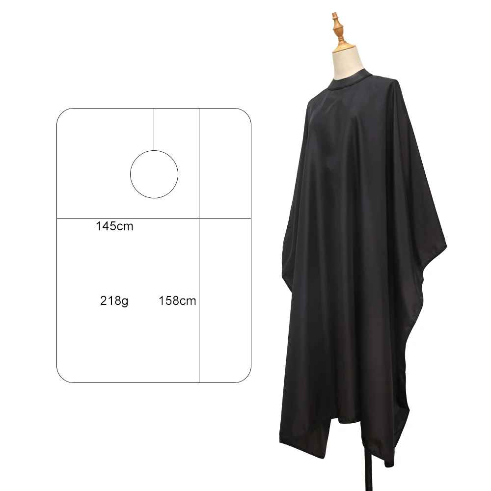 Barbertop Haircut Cloth Salon Waterproof Barber Black Cape Hairdresser Apron Hair Cut Hairdress Gown Hairdressing Coat