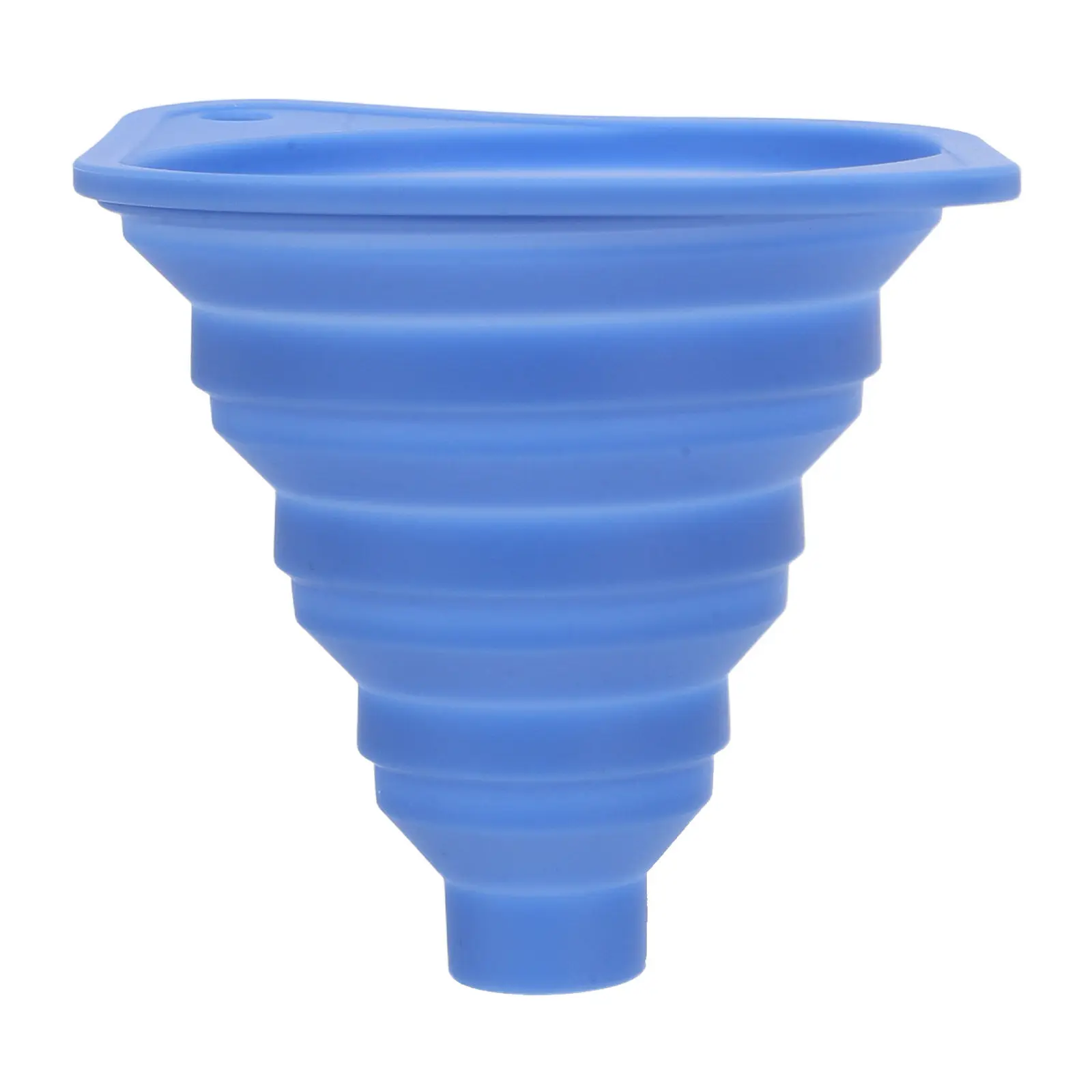 Silicone Collapsible Funnel Blue Wide Mouth Foldable Kitchen Funnel for Mason Jar Liquid Oil Jam Filling Transferring Rv Camping