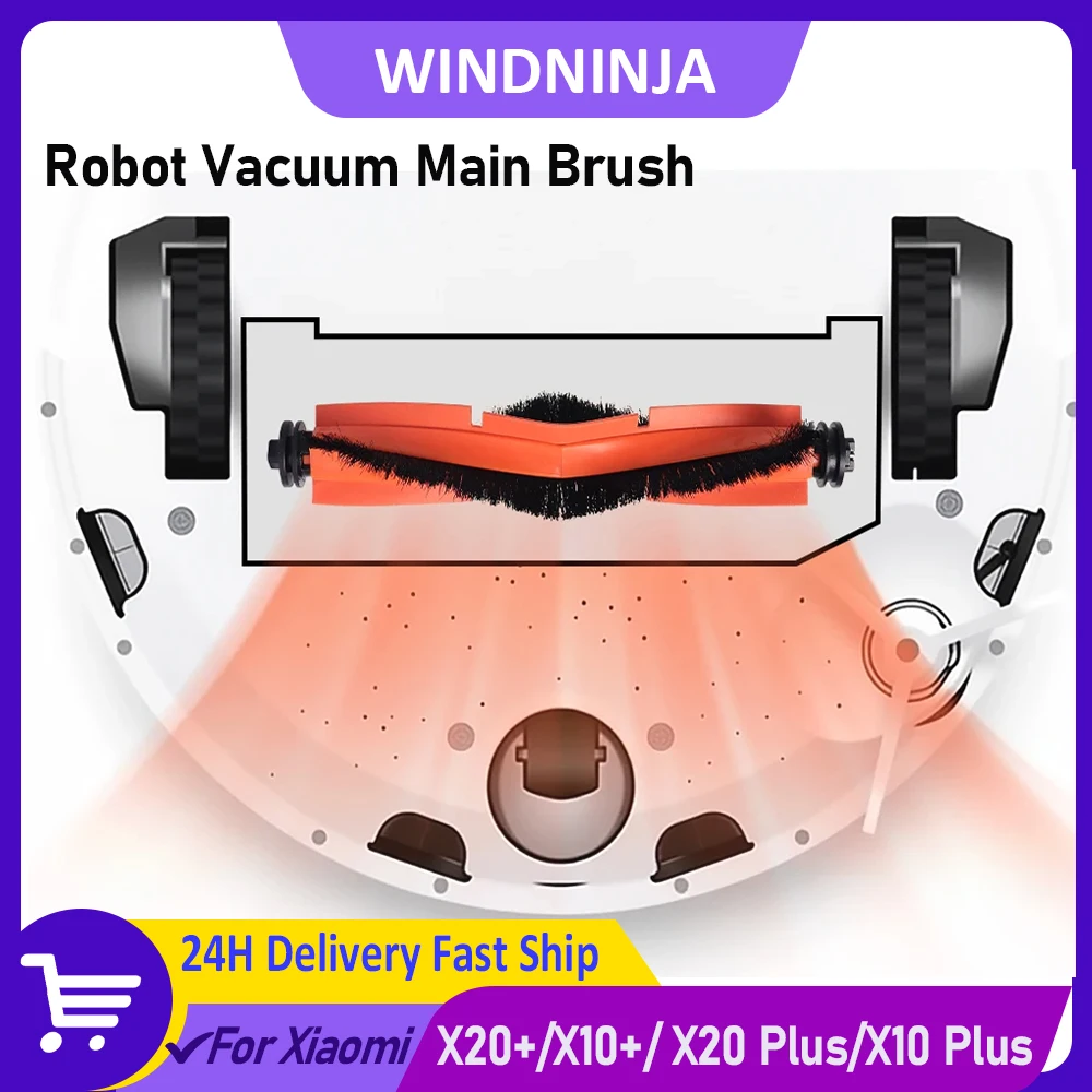 

Roll Brush Main Brush Parts Accessories Replacement for Household Cleaning for Xiaomi Robot Vacuum X20+/X10+ / X20 Plus/X10 Plus