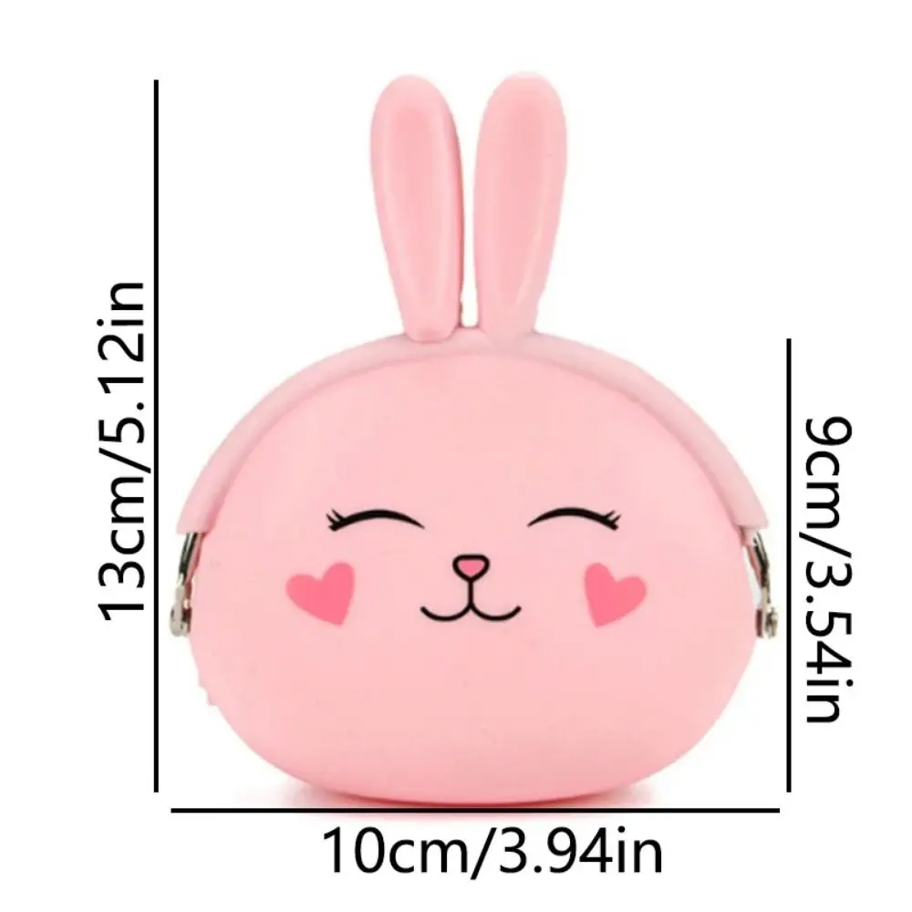 Cartoon Portable Rabbit Silicone Change Wallet Water-poof Soft Mini Key Bag Lightweight Easy To Carry Small Clutch Bags Napkin