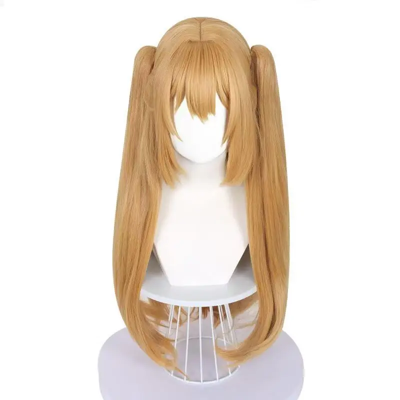 2.5 Dimensional Seduction Liliel Cos Wig Matte High Temperature Fiber Blonde Twin Tail Wig Halloween Cosplay Wig With Wig Cap