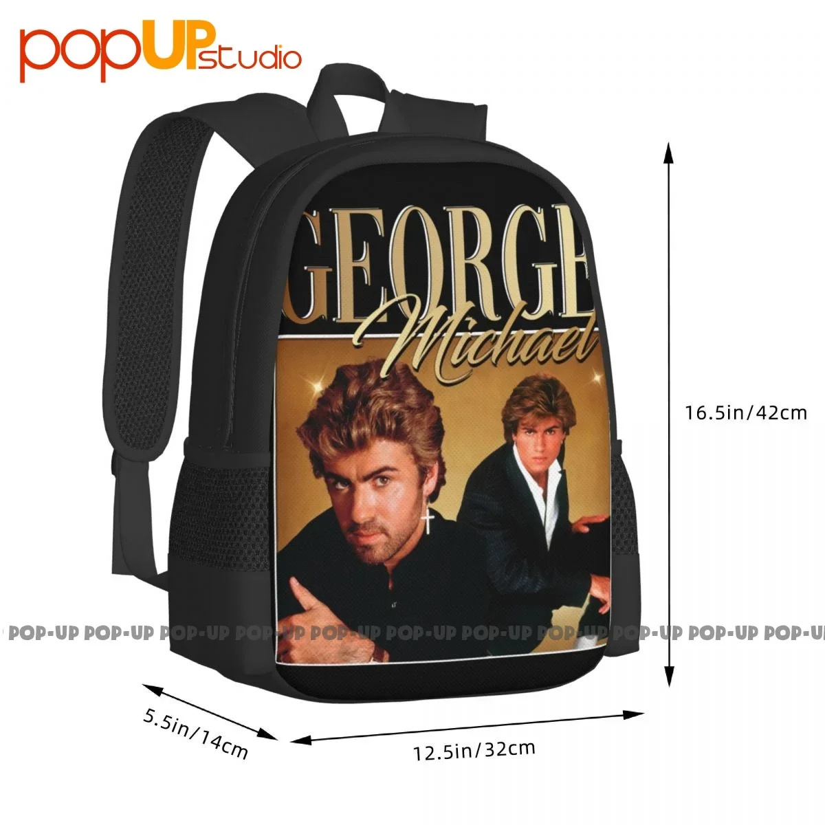 George Michael Backpack Large Capacity Gym Art Print Shopping Bag Clothes Backpacks