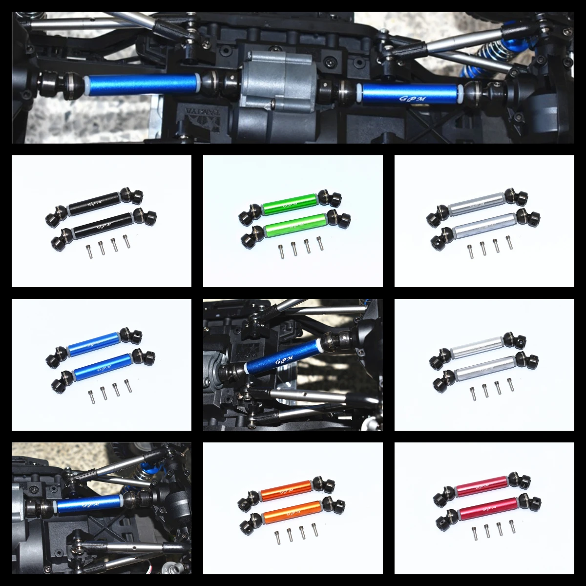 

GPM Steel+Aluminium Front+Rear Cvd Drive Shaft For TAMIYA 1/10 R/C Mercedes-Benz