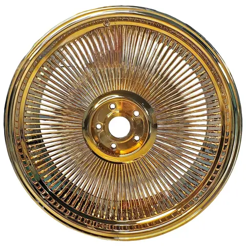 KOŁO 20 22 24 26 CALI Fcap Całkowicie Złote Koło forgiato Dayton Wire Wheels