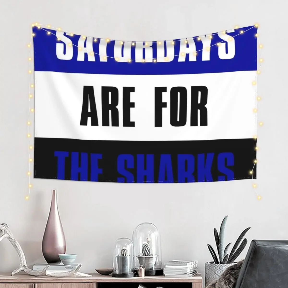 Saturdays are for The Sharks NSU Sharks Tapestry Bedrooms Decor Aesthetic Room Decoration Wall Decor Hanging Tapestry