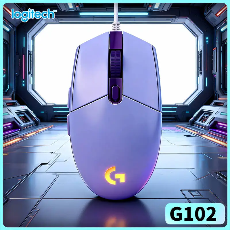 

Мышь Logitech G102 Prodigy проводная с механическими кнопками, частотой опроса 1000 Гц, синхронизацией RGB-подсветки для игровых сессий на ноутбуке