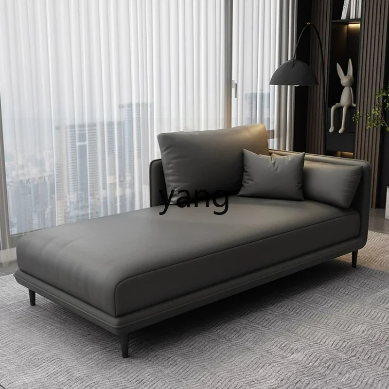 LTT Italian Minimalist Cat Scratching Leather Chaise Lounge Sofa for Living Room Bedroom Balcony Chaise Lounge