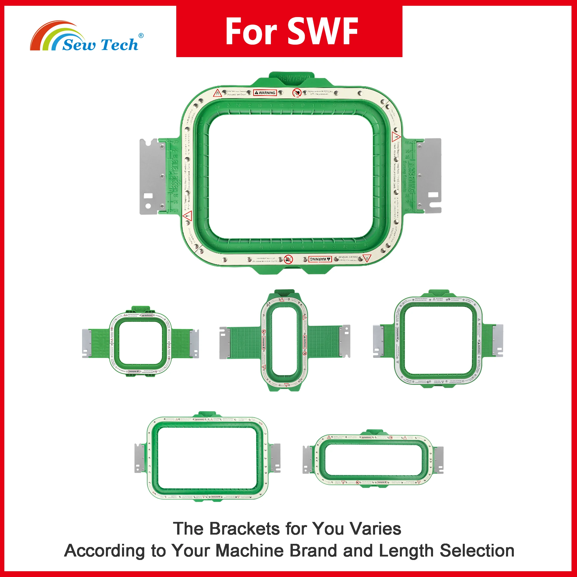 Sew Tech Magnetic Hoop for SWF Embroidery Machine Maggie Frame Mighty Hoops Embroidery Magnet Frames