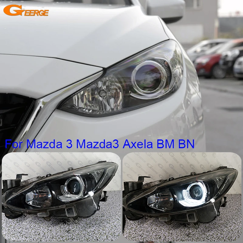 

For Mazda 3 Mazda3 Axela BM BN 2013 2014 2015 2016 2017 2018 2019 Ultra Bright DTM M4 Style Led Angel Eyes Kit Halo Rings