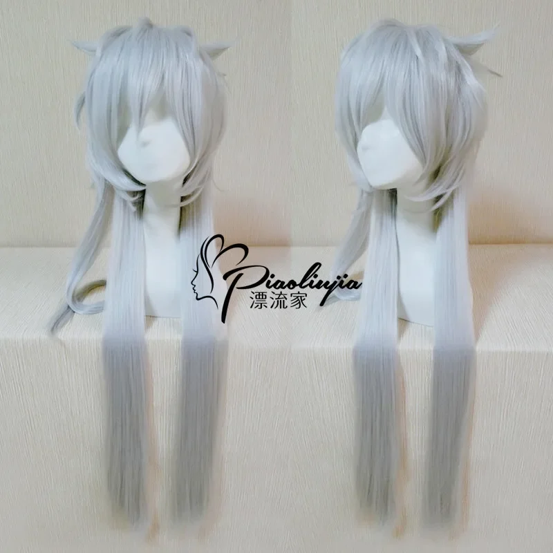 

65CM Anime Cosplay Wig Long Silver Heat Resistant Sythentic Hair Halloween Party Cosplay Costume Wigs