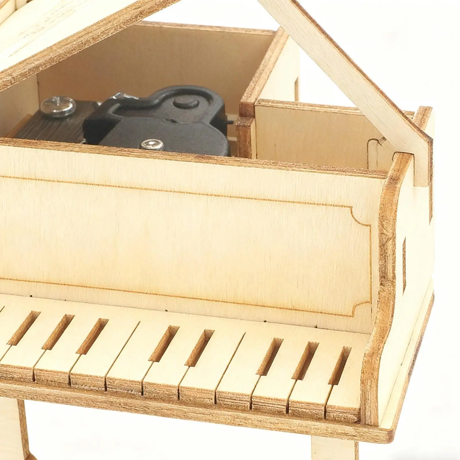 Kotak Musik DIY Instrumen Bangunan Mekanis Kotak Musik Mekanis Piano untuk Anak-anak Usia 7-14 Tahun Anak Laki-laki Perempuan Keluarga Wanita Pria