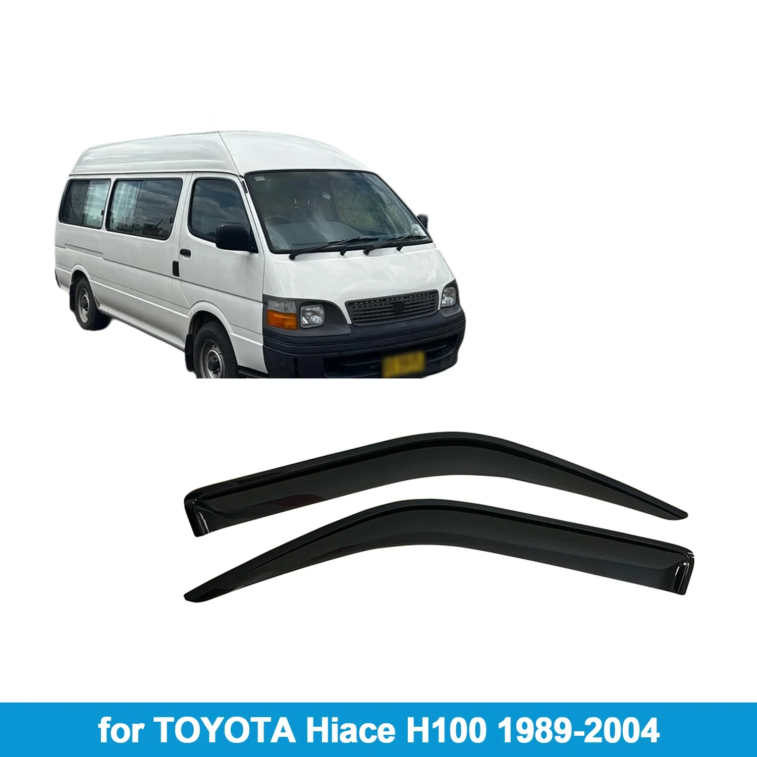 

Оконный козырек для TOYOTA Hiace H100 1989-2004, защита от дождя, боковой дефлектор, защита от атмосферных воздействий, лента для наружного крепления
