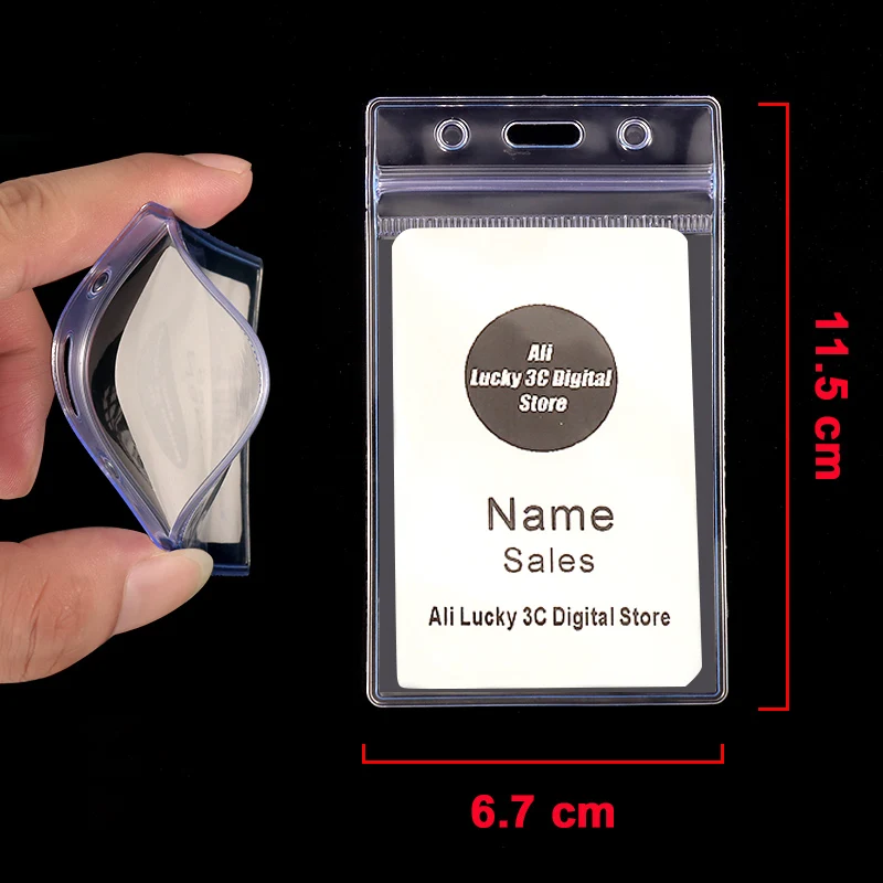 Transparent IDCard Holder Waterproof Badge Holder Suitable For Exhibition Certificates Employee Name Tags Office School Supplies