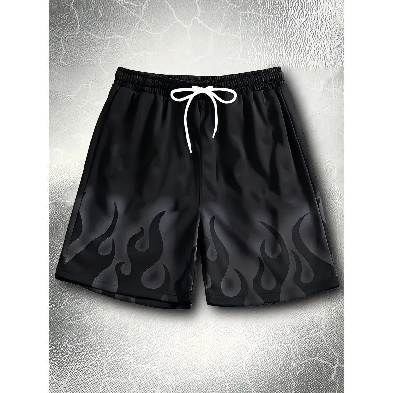 New 3D fashion printed mesh breathable adult and children's European and American casual beach pants