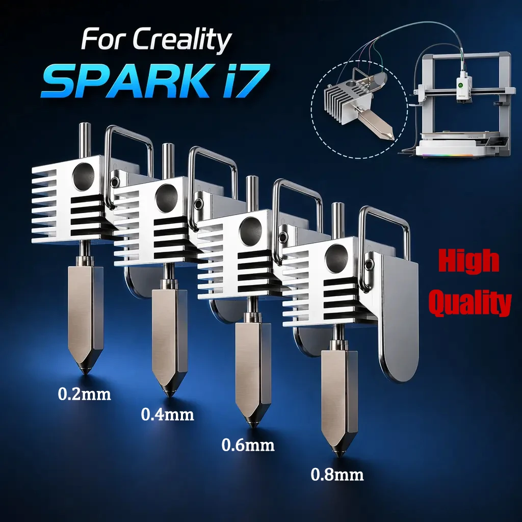 Hardened Steel Hotend For Creality SparkX i7 hotend upgrade  Version Hotend For Creality Spark i7 0.2/0.4/0.6/0.8 3D Accessories