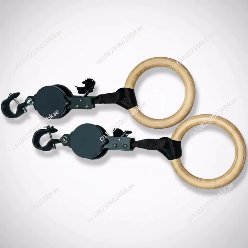 Weight fitness training gymnastics rings gym rings adjustable digital strap pull ring suit workout pair portable