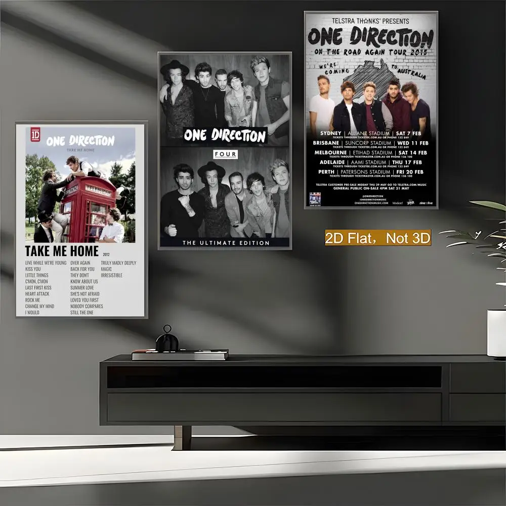 O-One Band D-Directions Music Classic Poster Premium PP Wall Decal - Peel & Stick, HD Print, Waterproof Home Decor