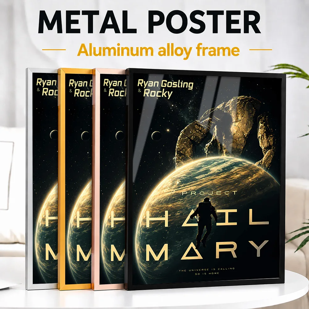 Project Hail Mary Movie Framed Aluminum Metal Poster Customized Photo Story Style Wall Art For Game Room Memorable Viewer Gift
