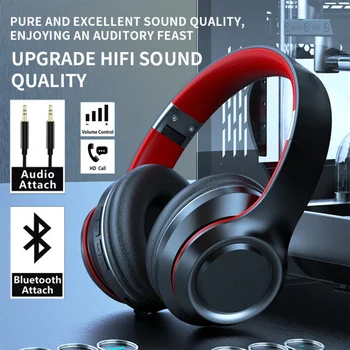 Shoumi Newest Wireless Headphones Bluetooth Earphones Large Headset Helmets with Mic…