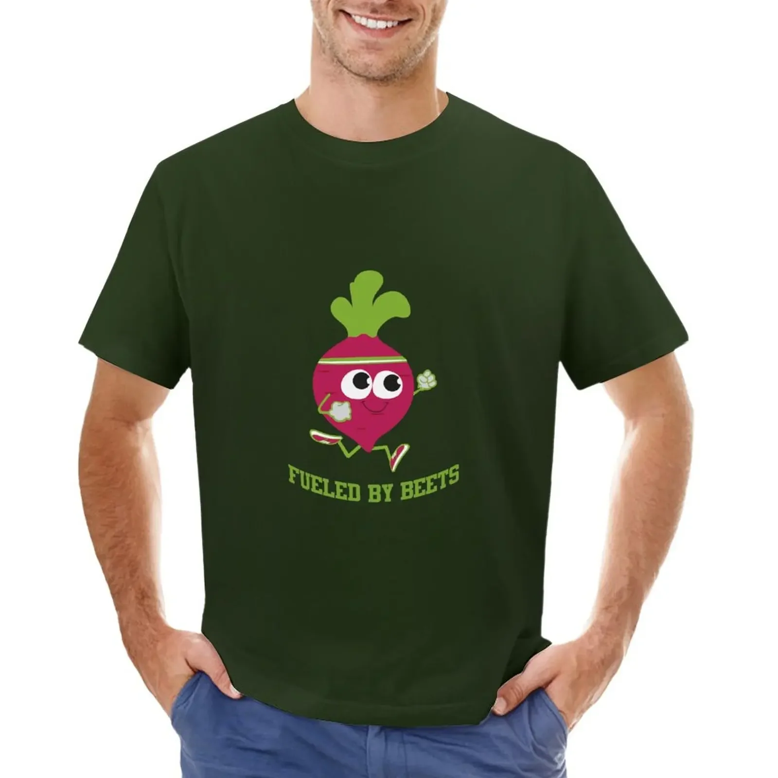 

Fueled by Beets Running Beet T-shirt oversized shirts graphic tees kawaii clothes graphics plain white t shirts men