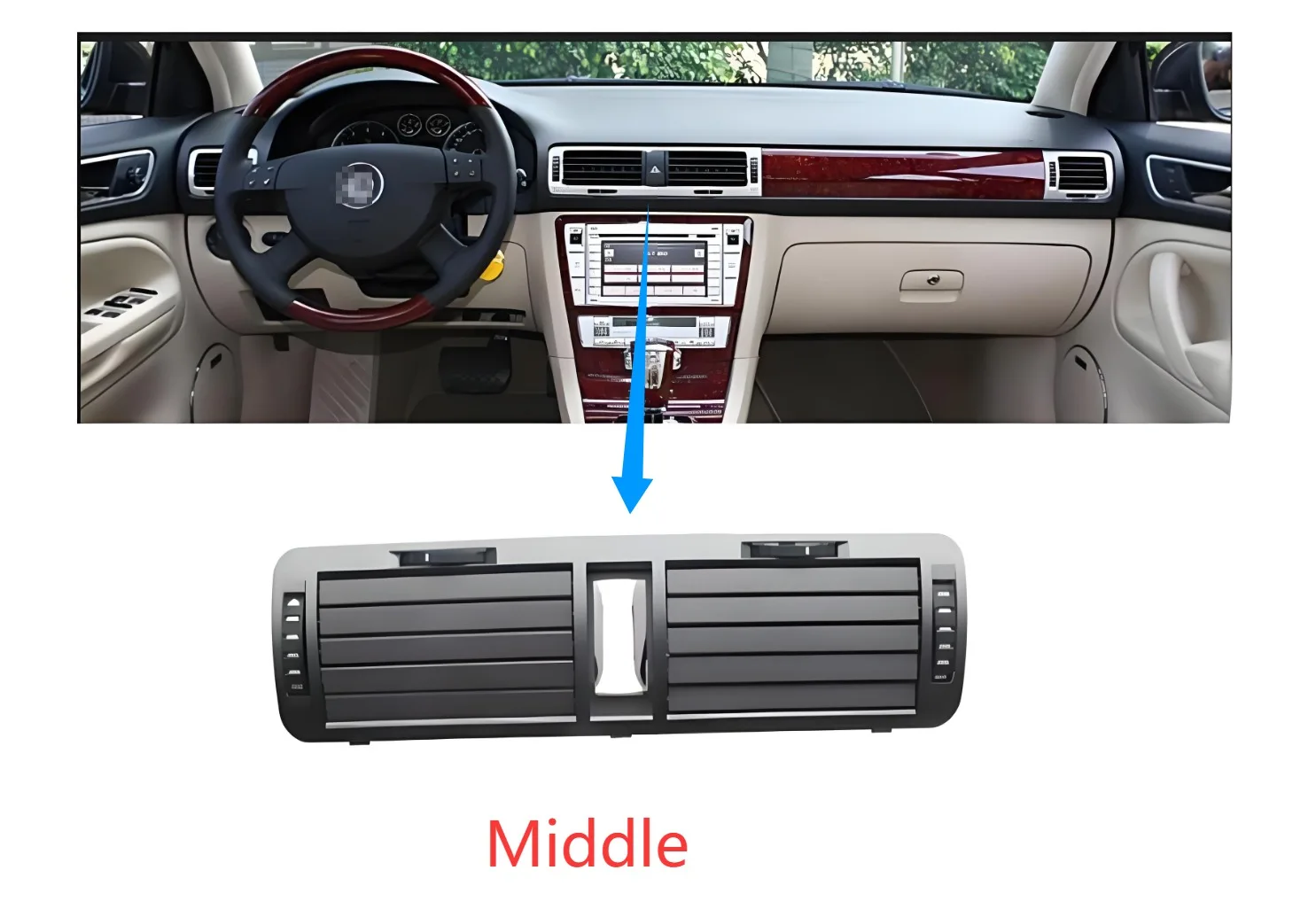 

liu New Dash AC Vent Grill for Skoda Superb I 3U & Passat | 2002-2009 Models | 3U0820951 3U0819701 3U0819702