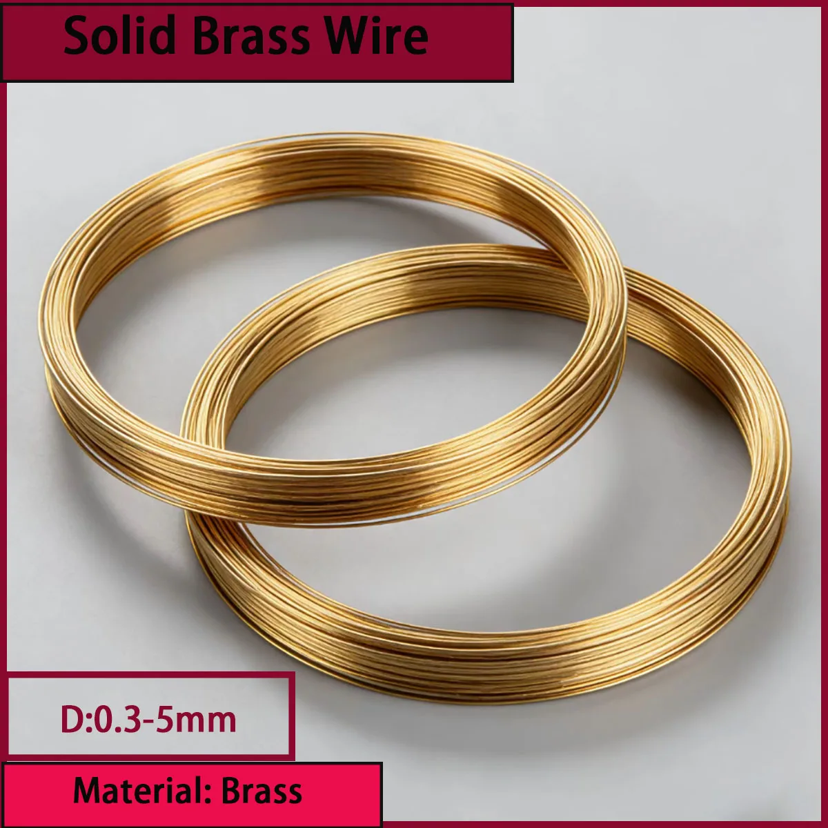 1 meter solid brass wire 0.3-5mm with excellent conductivity - DIY jewelry production and craftsmanship project