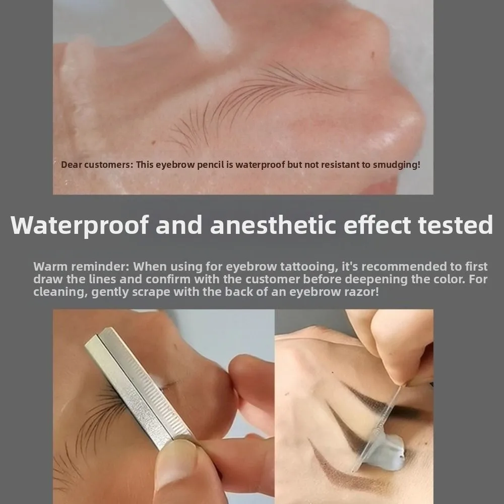 قلم حواجب Microblading صلب ساخن سهل الاستخدام، قلم تحسين لون الحواجب البري الطبيعي، قلم تحديد الحواجب المقاوم للماء