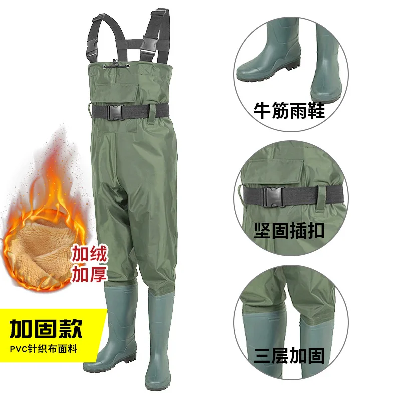 Outdoor Waist Waders With Boot, Boot Foot Waist Wader, Waterproof Comfortable Fishing Waders With Boot For Fishing Kayaking Men