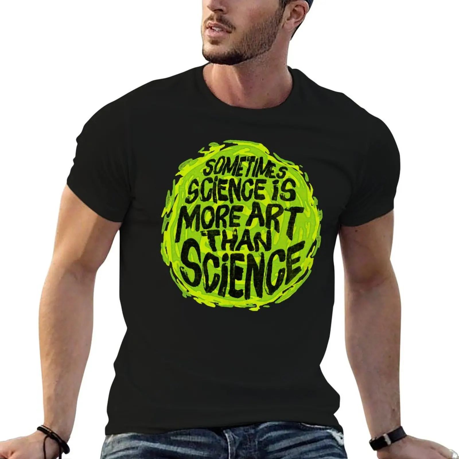 Sometimes Science is More Art Than Science T-Shirt man t shirts for men men t shirt cotton 100% T-Shirt