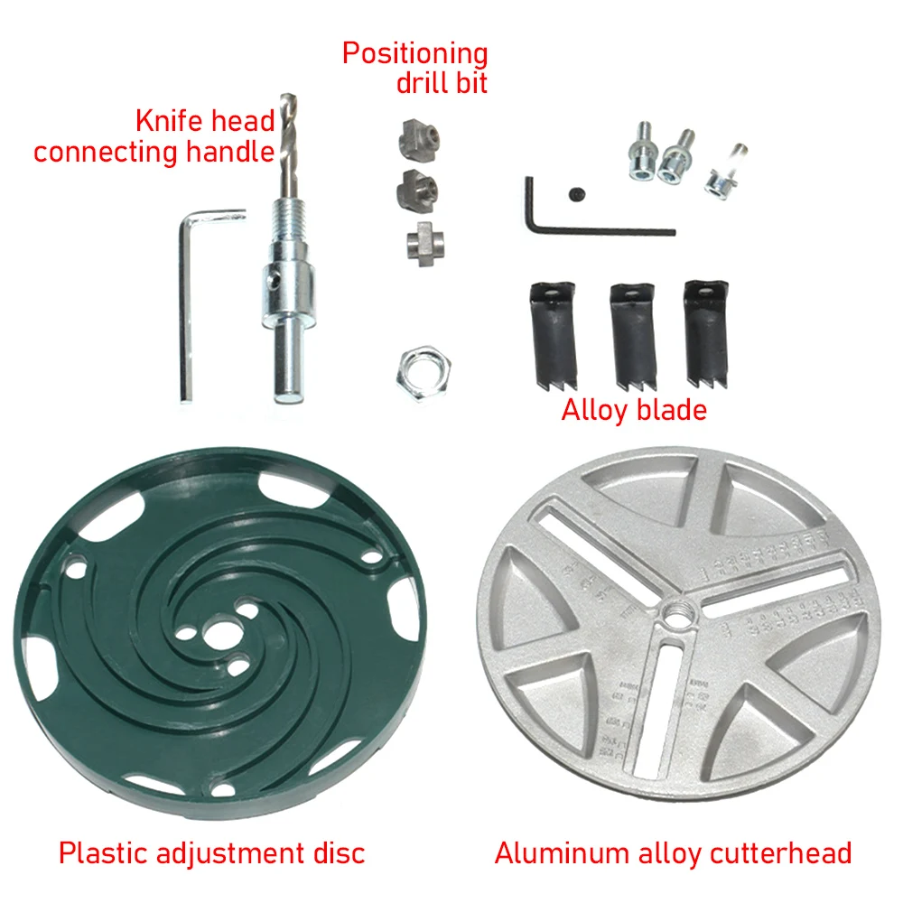 Multi-Function Adjustable Woodworking Hole Opener 45~130mm Gypsum Board Plastic Aluminum Plate Electric Drill Bit Punching Tool